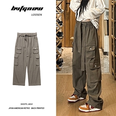 港风抖音品质休闲裤工装裤直筒裤长裤A014-DY2165-P65控88，男装工装外套，电商A014