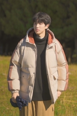 港风潮牌新款织带连帽棉服潮流保暖棉衣M086-P95控139，男装棉衣，星座717
