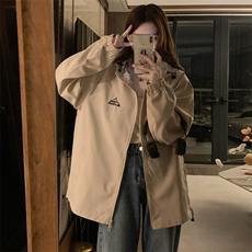 新款冲锋衣女新款美式复古外套春秋薄款小个子棒球服夹克C712-90，男装夹克，星座911-2(原星座613-2）