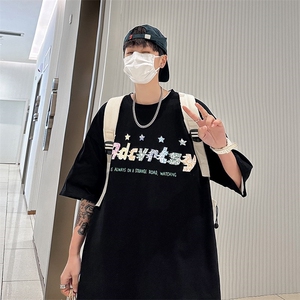 CC341-P43立体发泡印花工艺纯棉短袖情侣T恤控66,男装T恤,星座1611A-1