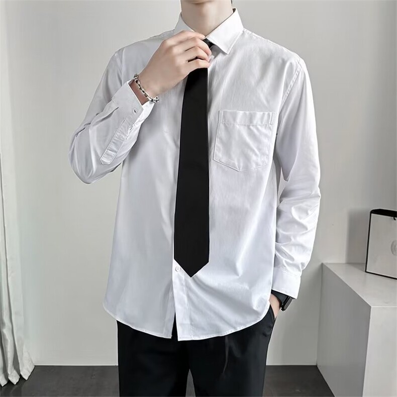 DK长袖衬衫男女宽松情侣韩版潮流学生毕业照班服休闲衬衣男~Q711,男装衬衫,星座601-2