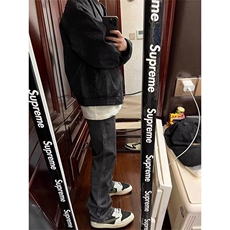 新款慵懒ins复古褶皱飞行员夹克外套男士秋季潮流上衣LJK6022-P58，男装夹克，星座1008