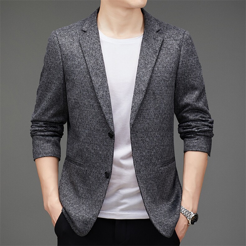 DJ8829钱塘2020-3中年男士商务休闲简约百搭合身西服外套P152，男装西服，钱塘207-3