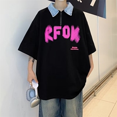 翻领短袖T恤男简约百搭休闲打底五分袖POLO衫AT108P27，男装Polo衫，星座1116-2