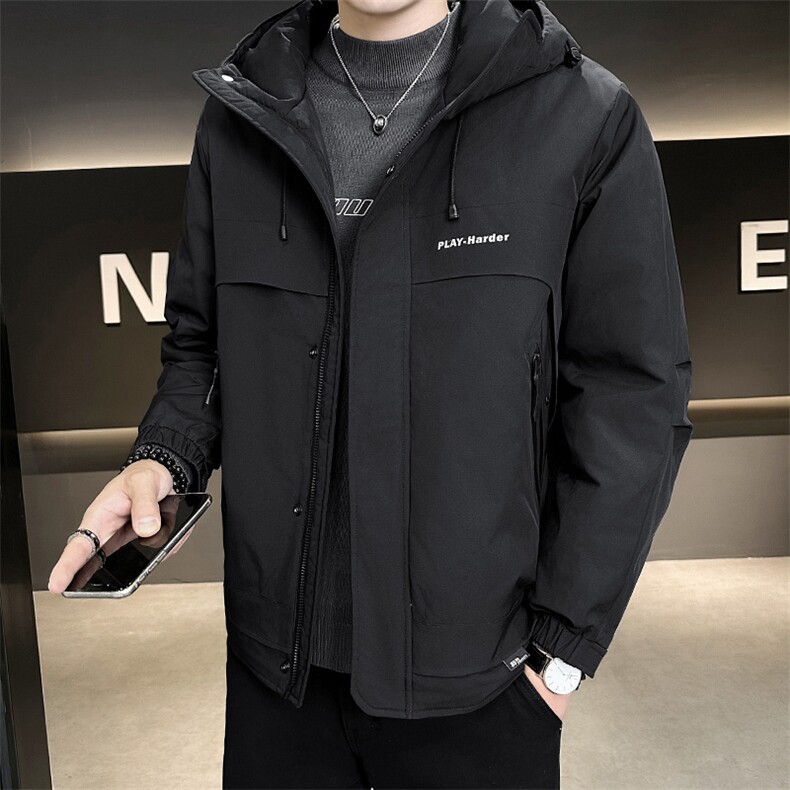 店主风2025年男士秋冬二棉加棉加厚夹克连帽棉服M1123-P105,男装夹克,电商D240-242