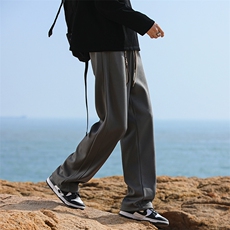 B225-海边-K2178-P63-X79--日系垂感宽松直筒裤--聚酯纤维，男装休闲裤，电商B225