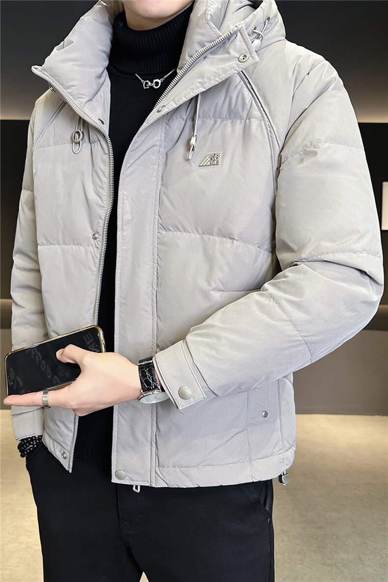 标50绒连帽羽绒服男冬季2025新款加厚短款外套A313-2631-P235,男装羽绒服,电商A313