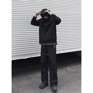 B221 美式ins街头hiphop刺绣宽松褶皱休闲裤子 LK23123-P60 控78图片