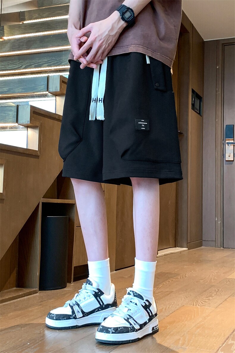 美式工装短裤男2025夏季宽松直筒中裤休闲五分裤A436-T2525-P25,男装休闲裤,电商A436