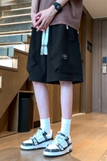 美式工装短裤男2025夏季宽松直筒中裤休闲五分裤A436-T2525-P25，男装休闲裤，电商A436
