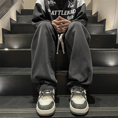 显高显瘦港风高街牛仔裤男休闲百搭舒适牛仔裤K860特批40，男装休闲裤，星座718-1
