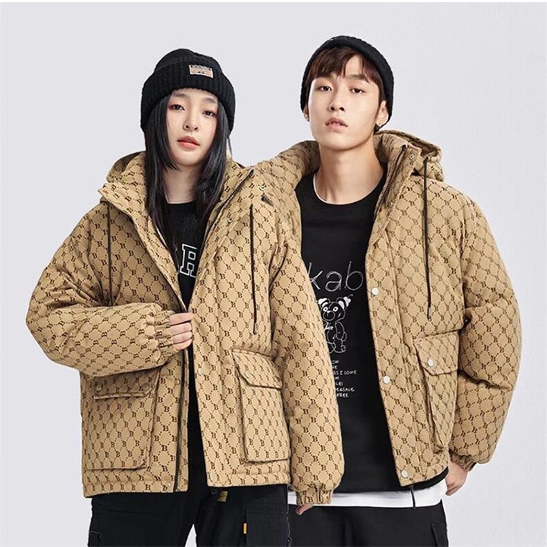 派克服羽绒服女款女短款冬季女90鸭绒新款工装情侣高级感，女装羽绒服，灵动羽绒服工厂