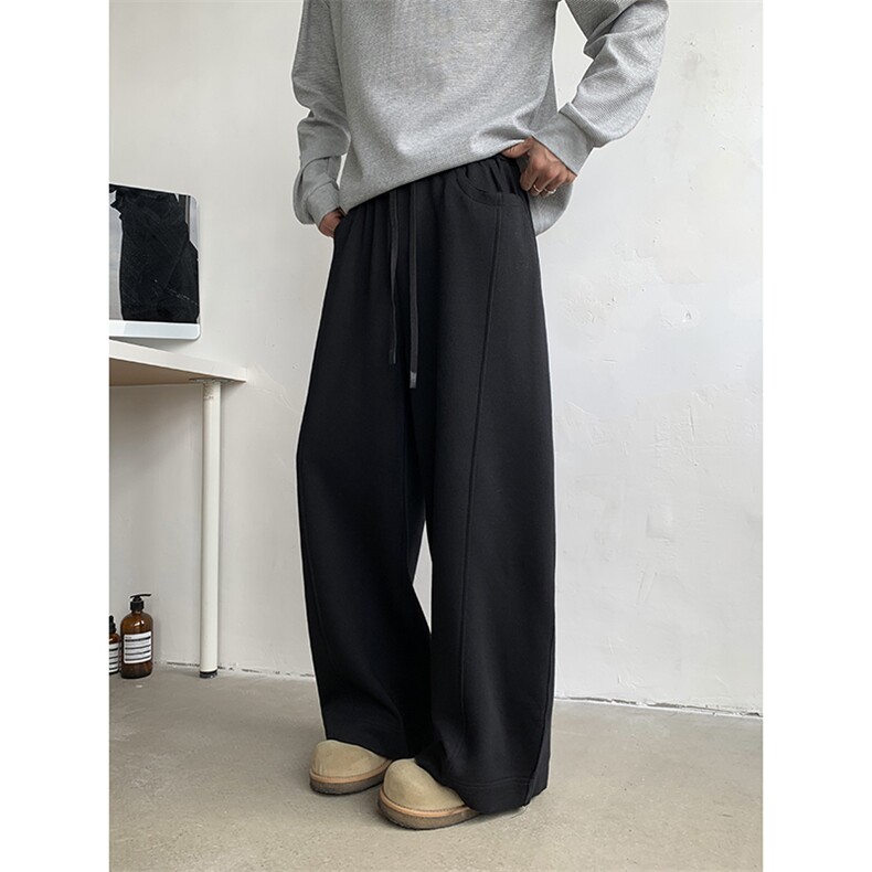 2025新款感阔腿男款春秋垂坠感慵懒卫裤宽松直筒休闲长裤K180p38，男装休闲裤，电商D315A