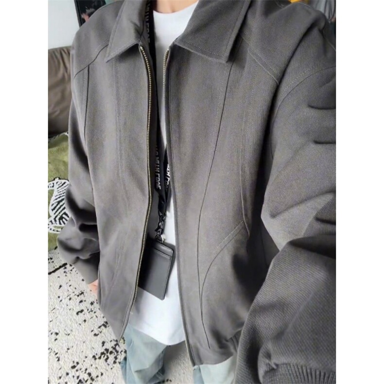春秋痞帅外套男高街潮牌港风日系原宿风韩版潮流宽松夹克,男装夹克,四季星座505
