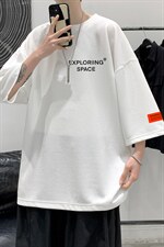 Q11244-P30NASA春夏季七分袖t恤男大码五分袖男短袖中袖大皂风，男装T恤，电商A040