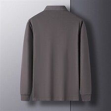 G2608男式2023年秋季新款T恤衫男长袖翻领青年休闲体恤P56，男装T恤，电商B360