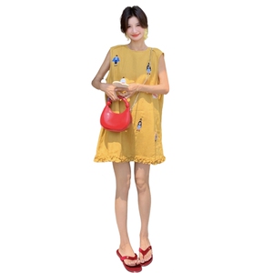 现货 数据好  刺绣背心裙+裤子套装2061P185K258图片