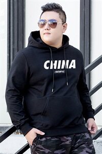 M-9XL男大码连帽套头卫衣 5032-1_2077P70图片