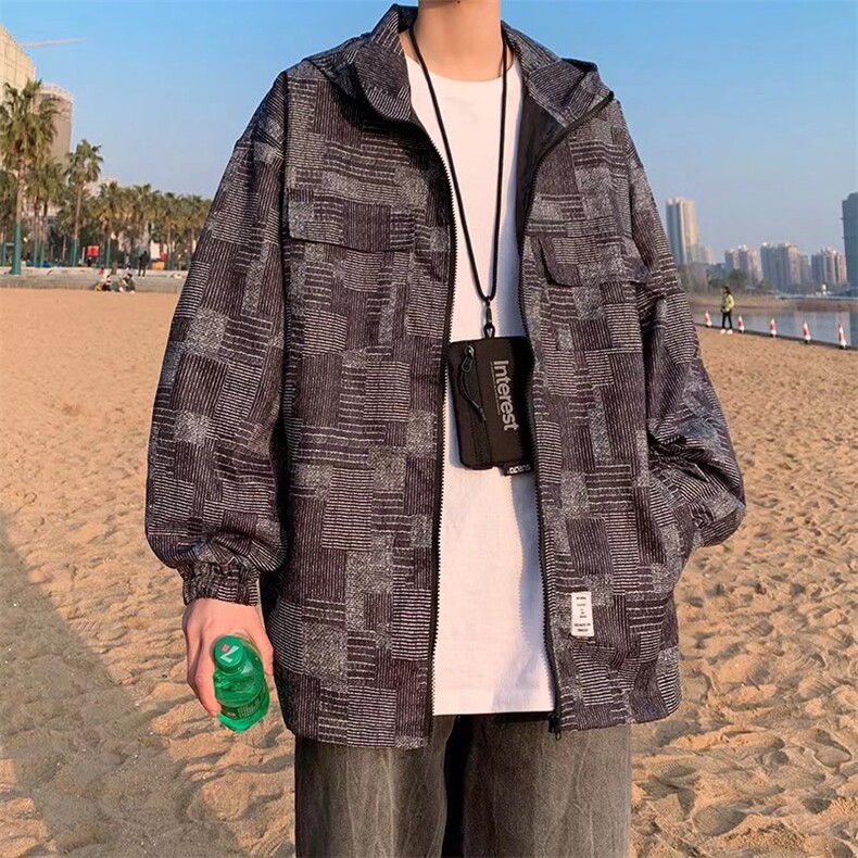 潮流夹克潮男春季连帽夹克JK814P55,男装夹克,星座1116-2