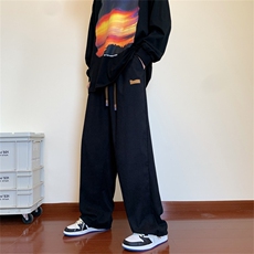 裤子男夏季潮流宽松阔腿裤运动休闲长裤K0793-P30，男装休闲裤，星座308B-1
