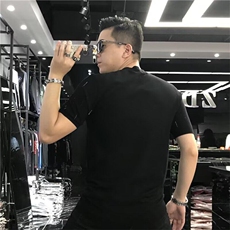2025韩版男士夏季薄款修身短袖潮流半袖上衣休闲简约圆领透气T恤，男装T恤，星座506A