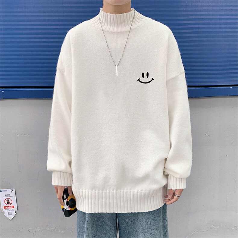 M18204-P45加绒款-P65半高领毛衣男士大码针织衫男毛线衣男,男装针织衫/毛衣,电商A040