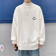 M18204-P45加绒款-P65半高领毛衣男士大码针织衫男毛线衣男，男装针织衫/毛衣，电商A040