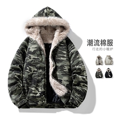 美式座山雕毛领羽绒棉服男款冬潮牌情侣棉衣外套MY2519-P98，男装棉衣，星座610（原A335）