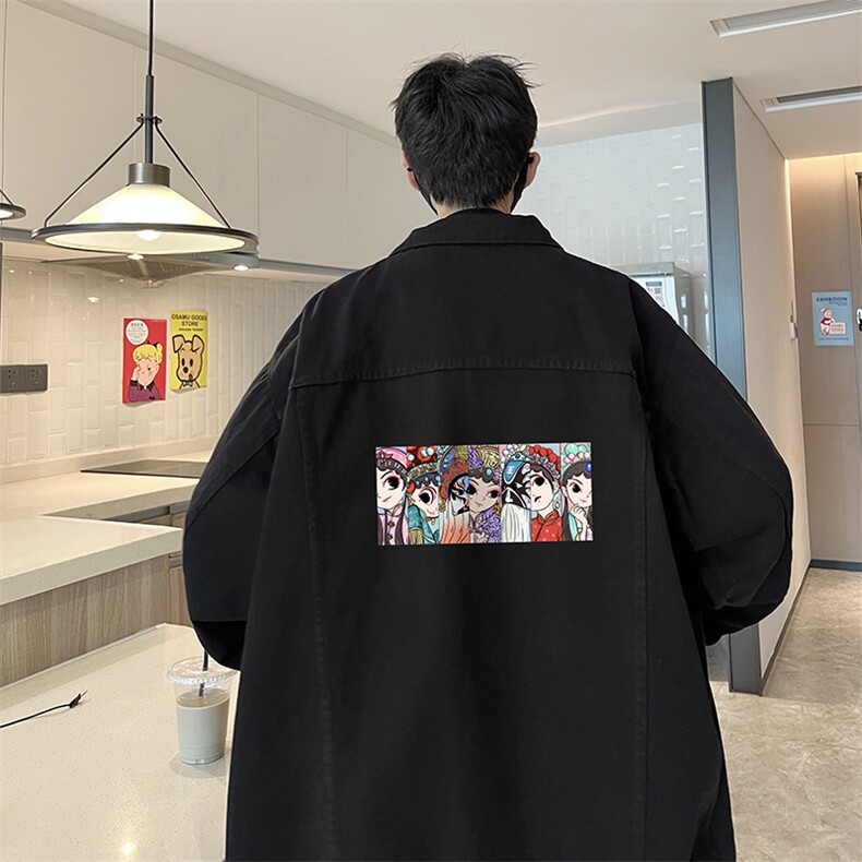 牛仔夹克男大码牛仔外套男茄克NJ77250-P60加绒款-P75,男装夹克,电商A040