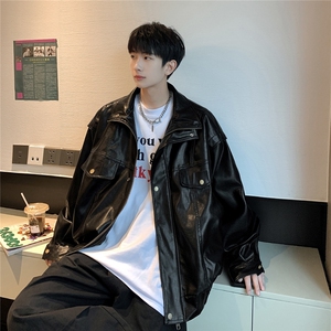 现货不缺货 加棉加厚宽松皮衣 时尚工装夹克 1209-1-JK13-P98图片