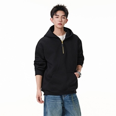 2026春装高克重宽松纯色连帽金属拉链卫衣卫衣AW001-P60-控108，男装卫衣，星座216(原A116)