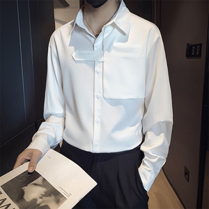 网图慎用 B216 CS363 P55 2025秋冬装新款男士新中式长袖衬衫图片