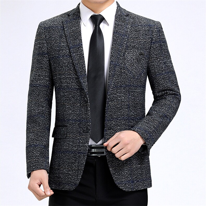 2023秋季新款男士西服商务中年便服单西薄款小西装外套时尚百搭,男装西服,电商B212（原钱塘6029）