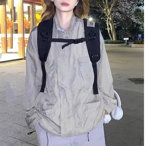 工装防晒衣女2025新款夏季轻薄透气防紫外线皮肤衣日系小众外套潮图片