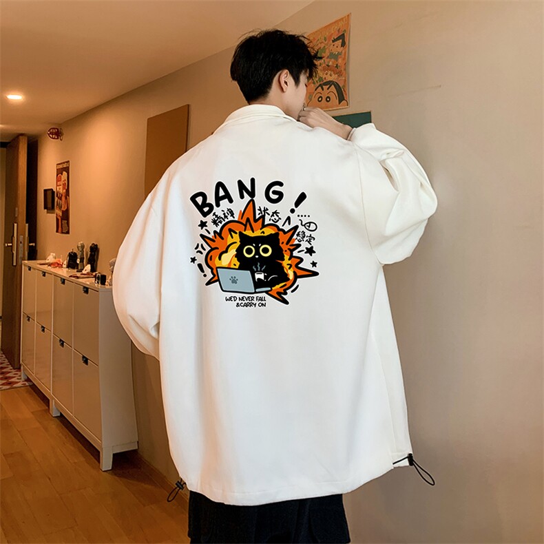 麂皮绒夹克男大码立领褂子外套JK85405-P68加绒款-P78,男装夹克,电商A040