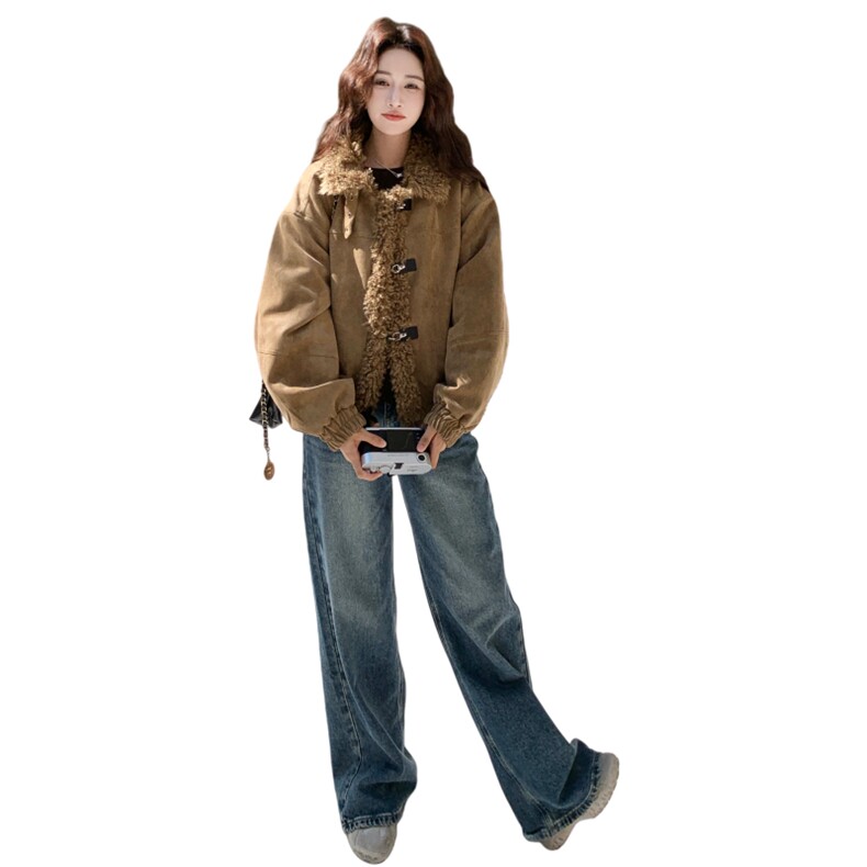 【新款】毛毛拼接加棉棉服2C115-2371-P195-K288,女装棉衣/棉服,2C115
