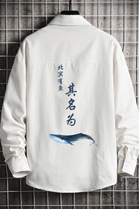CS15261-P38 长袖衬衫男士大码宽松衬衣男寸衫 网格图片