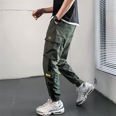 工装裤男士春款韩版潮流宽松直筒裤束脚裤子潮牌百搭哈伦九分裤，男装休闲裤，星座506A