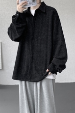 8XL-M人字纹小香风衬衫男生春秋衬衣宽松慵懒垂感外套CS29008P45，男装衬衫，电商B312