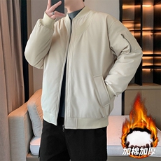 棒球服外套男女棉服美式潮牌复古高级感男装宽松飞行员M0822-P98，男装棉衣，星座308B-2