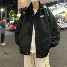 秋季春装新款现货港风拉链冲锋衣男潮流夹克个性外套A113-2P65，男装夹克，电商A113-2