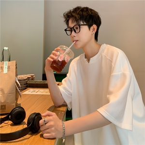 C480P40 2024夏装纯色休闲男女生T恤上衣短袖图片
