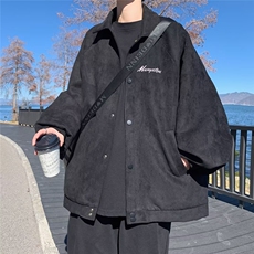 牛油果绿翻领外套男春秋情侣高级感痞帅潮流潮牌美式复古港风，女装短外套，星座1210-1