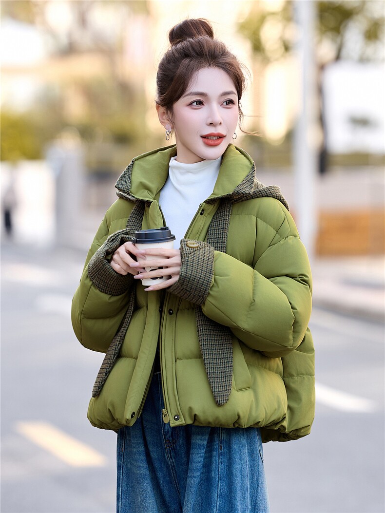 [现货现货]2026冬装新款羽绒服女短款90白鸭绒外套帽子可拆卸现货,女装羽绒服,一安秀