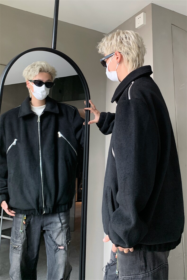 短款呢料呢子夹克外套男装2025冬季呢子大衣XZ514-2-F1-P115,男装夹克,星座514-2(原B239)