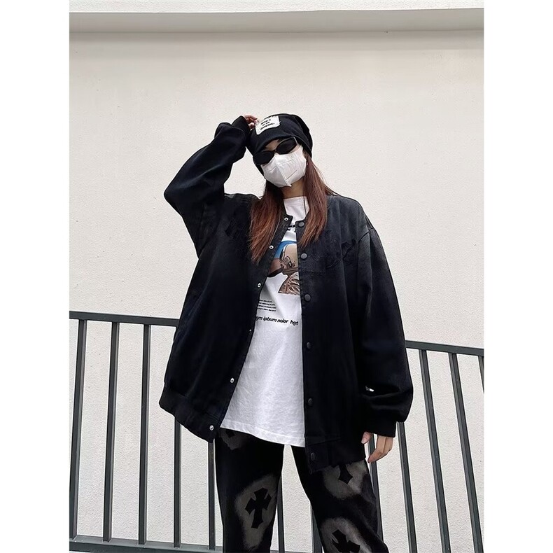 美式复古加绒棒球服外套男2025秋冬保暖宽松大码休闲飞行员夹克潮,男装夹克,星座506A