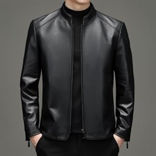 DLSN99169新款2021皮衣男头层绵羊皮夹克立领商务休闲男P880图片