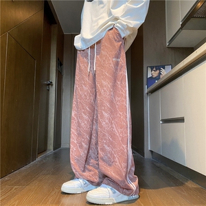 抖音品质秋季新款条纹灯芯绒宽松休闲裤B315-K24300-特p35控68图片