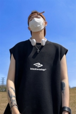 华夫格背心直播高品质重磅220克英文小标印花HB7152-P25控38，男装背心/马甲，星座508（原C305）