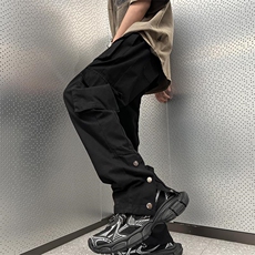 夏季工装百搭冰丝冲锋裤休闲裤男高街潮流长裤子BK05/P55，男装休闲裤，电商D202-1